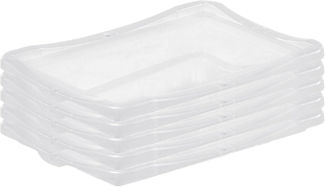 PROREGAL SuperSparSet 5x Klickdeckel für transparente Eurobehälter BasicLine mit geschlossenem Griff