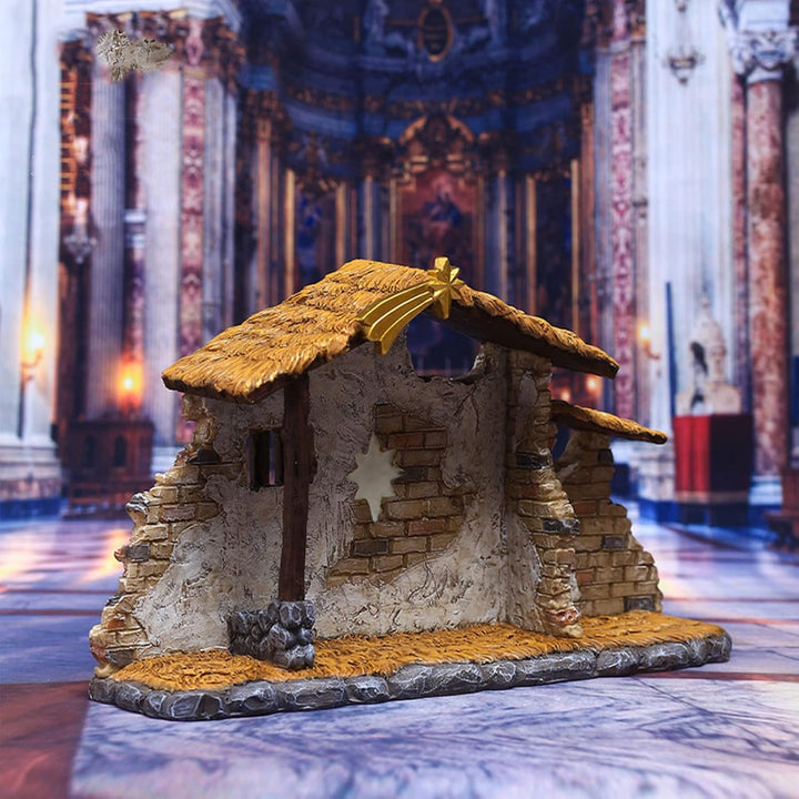 Weihnachtskrippen-Set, detaillierte, lebensechte Weihnachtskrippe, Schuppenstatue, Tischdekoration,