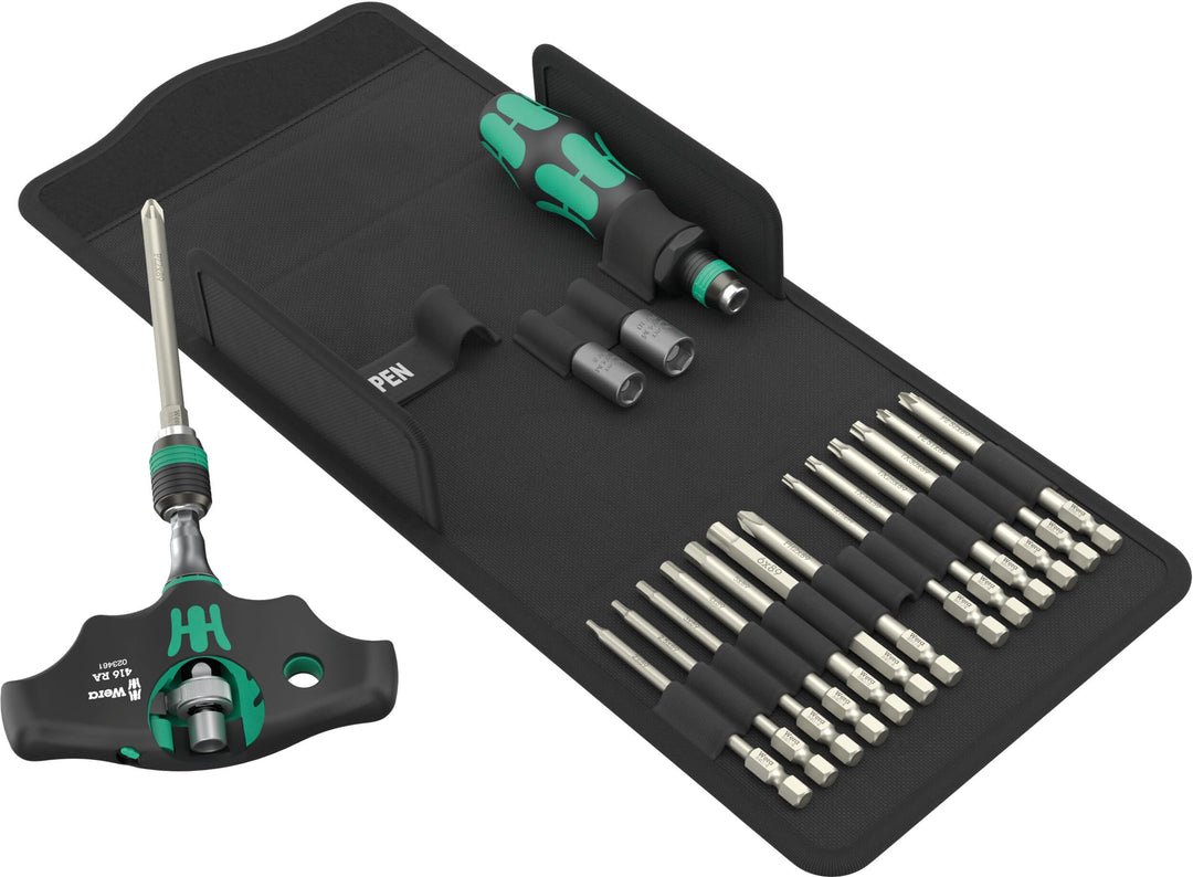 Wera 05136072001 Kraftform Kompakt 400 RA SHK Set 1, 19-teilig
