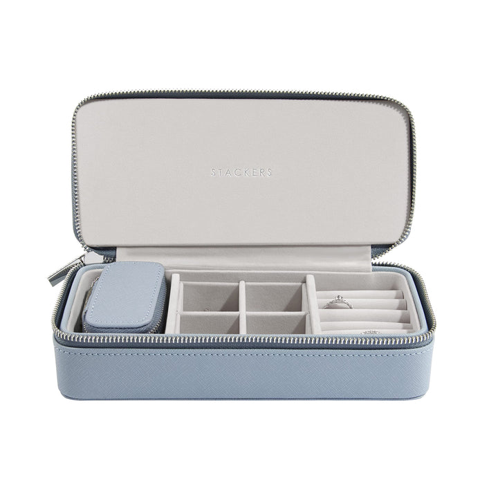 Stackers Altblau Gross & Petite Reise Schmuckschatulle, Altblau