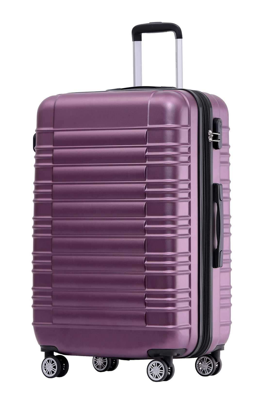 BEIBYE 2088 Zwillingsrollen Reisekoffer Koffer Trolleys Hartschale M-L-XL-Set (Violett, M) Violett M