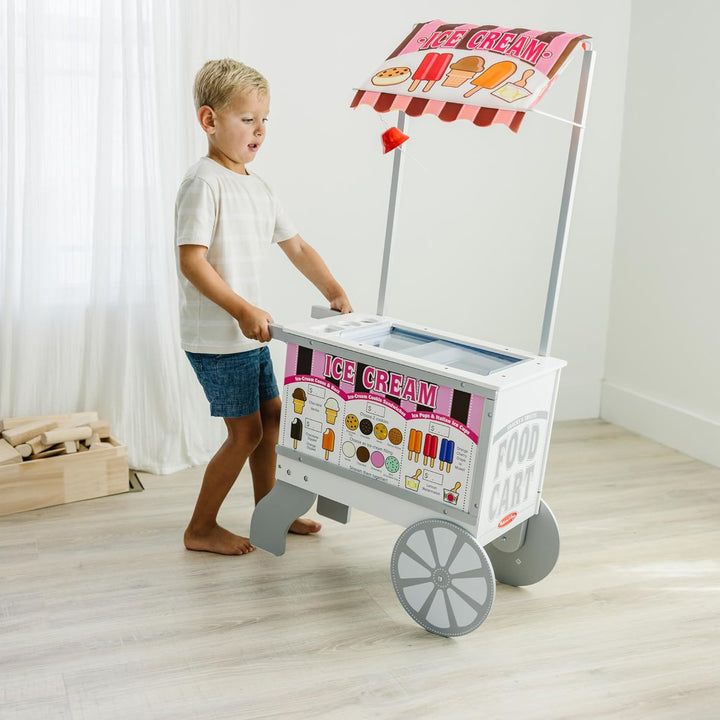 Melissa & Doug Essenswagen für Snacks und Süssigkeiten | Fantasiespielzeug | grosses Spielset | 3+ |