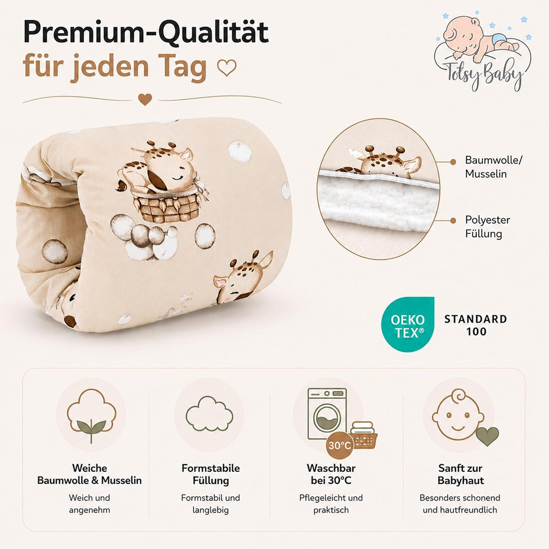 Stillkissen klein Breastfeeding und Nursing Pillow für unterwegs 20 cm - Stillmuff Armkissen und Lag