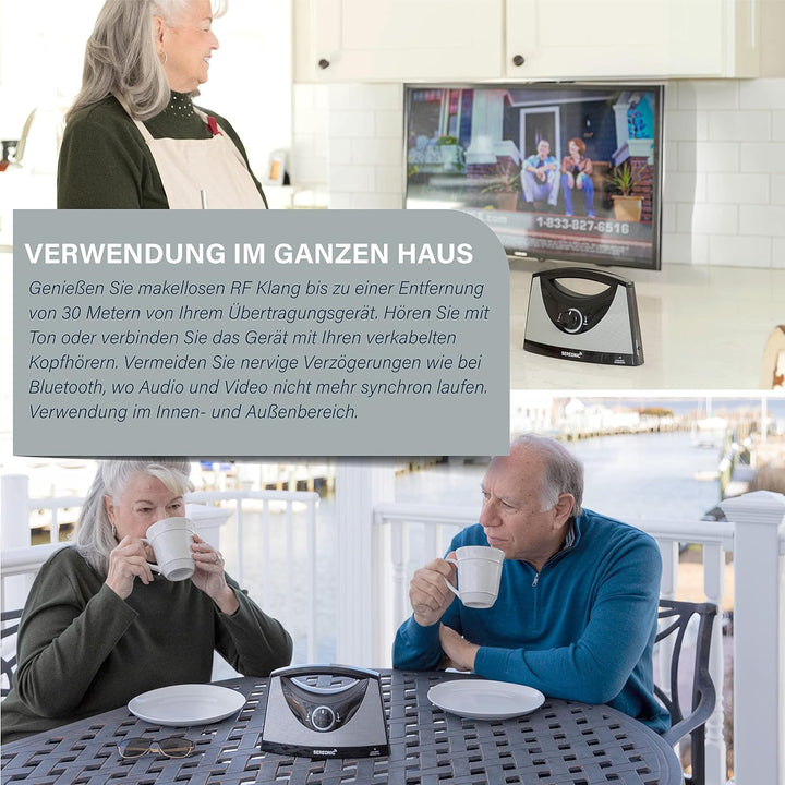 SEREONIC Tragbare Kabellose TV Lautsprecher für Smart TV – Idealer Lautsprecher für Fernseher ohne D