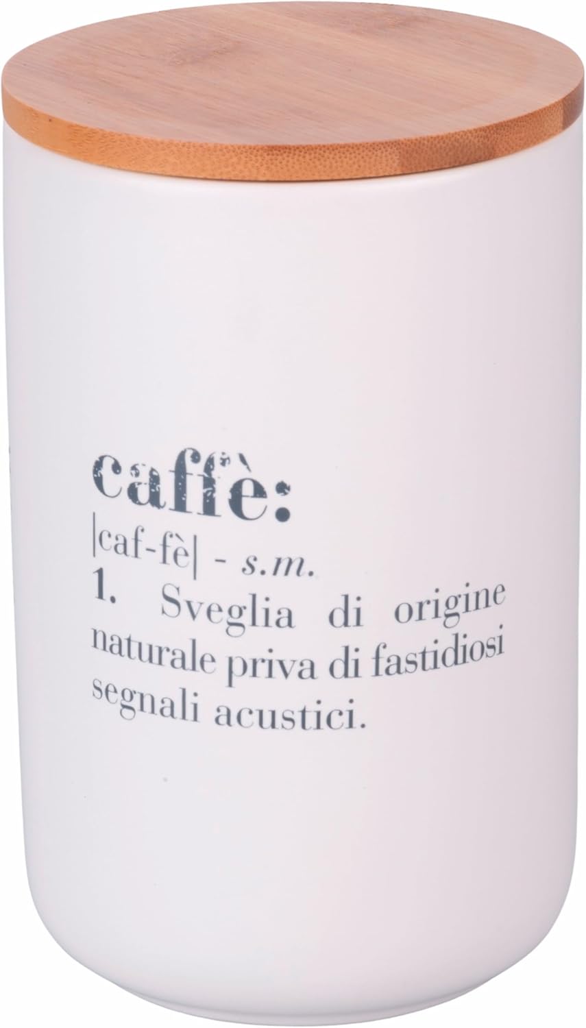 Villa d'Este Home Tivoli 1996 Victionary Kaffeedose 1000 ml aus Keramik mit Bambusdeckel