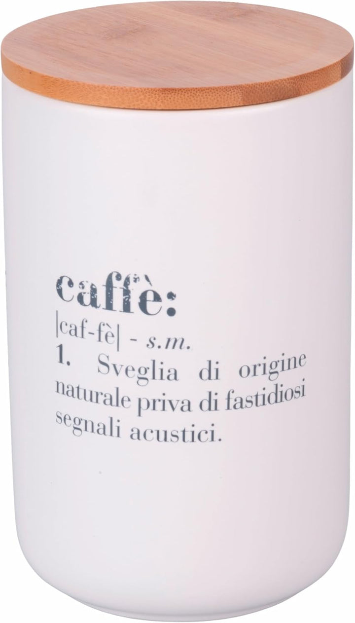 Villa d'Este Home Tivoli 1996 Victionary Kaffeedose 1000 ml aus Keramik mit Bambusdeckel