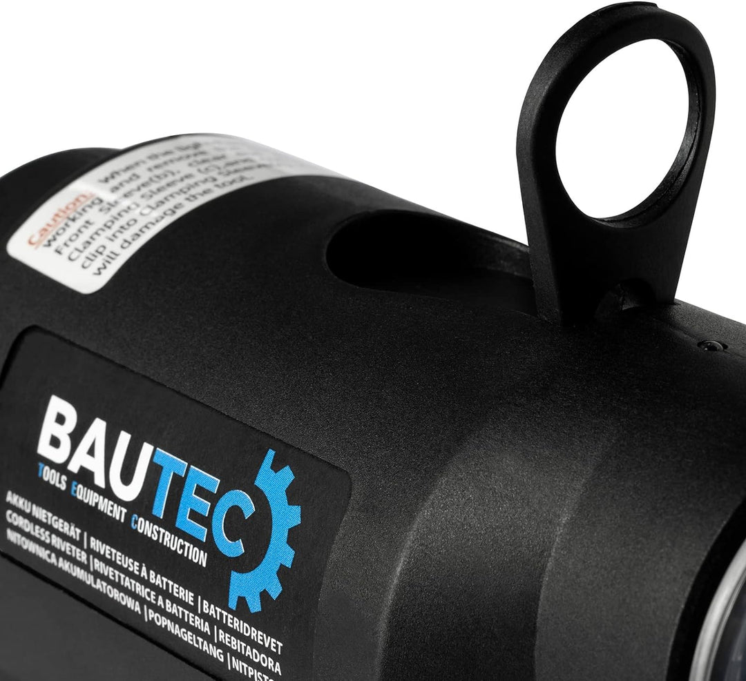 BAUTEC Akku-Nietgerät mit 20.000 N Setzkraft » im Profiset mit Koffer » Blindnietsetzgerät » Akkunie