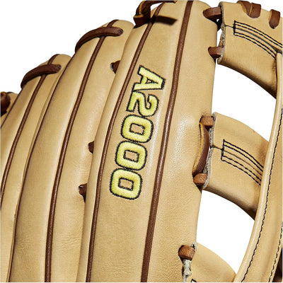 WILSON A200 Baseballhandschuh-Serie Linke Hand Wurf 32,4 cm (12,75 Zoll) Blond/Saddle Tan – Standard