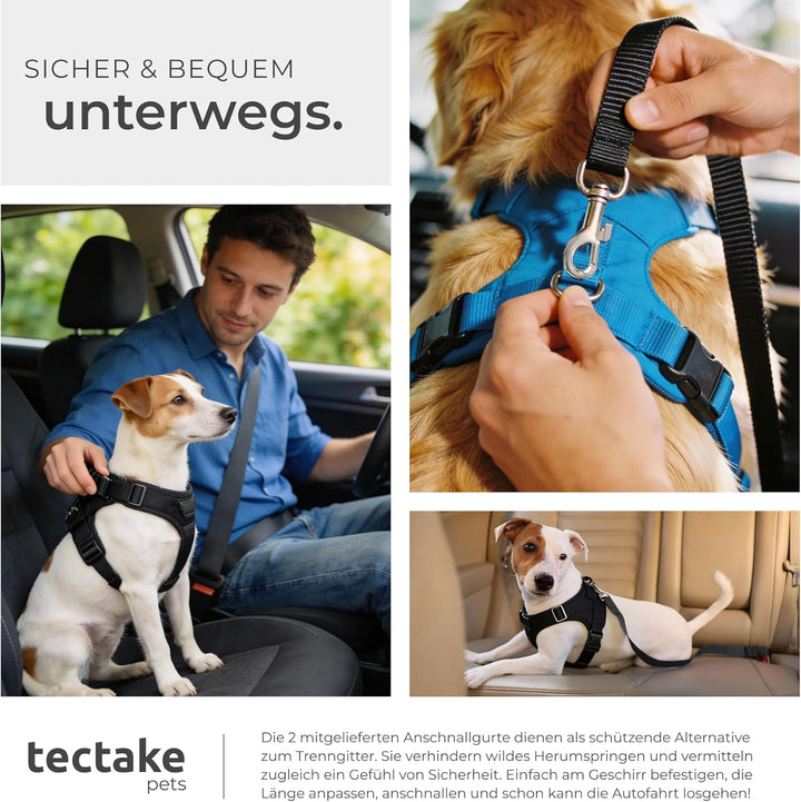 tectake® Hundegitter Auto, universal Hundeschutzgitter mit Variabler Breite, mobiler Kofferraumschut