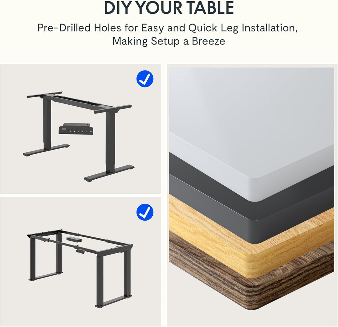 FLEXISPOT stabile Tischplatte 120x60 cm 2,5 cm stark - DIY Schreibtischplatte Bürotischplatte Spanho