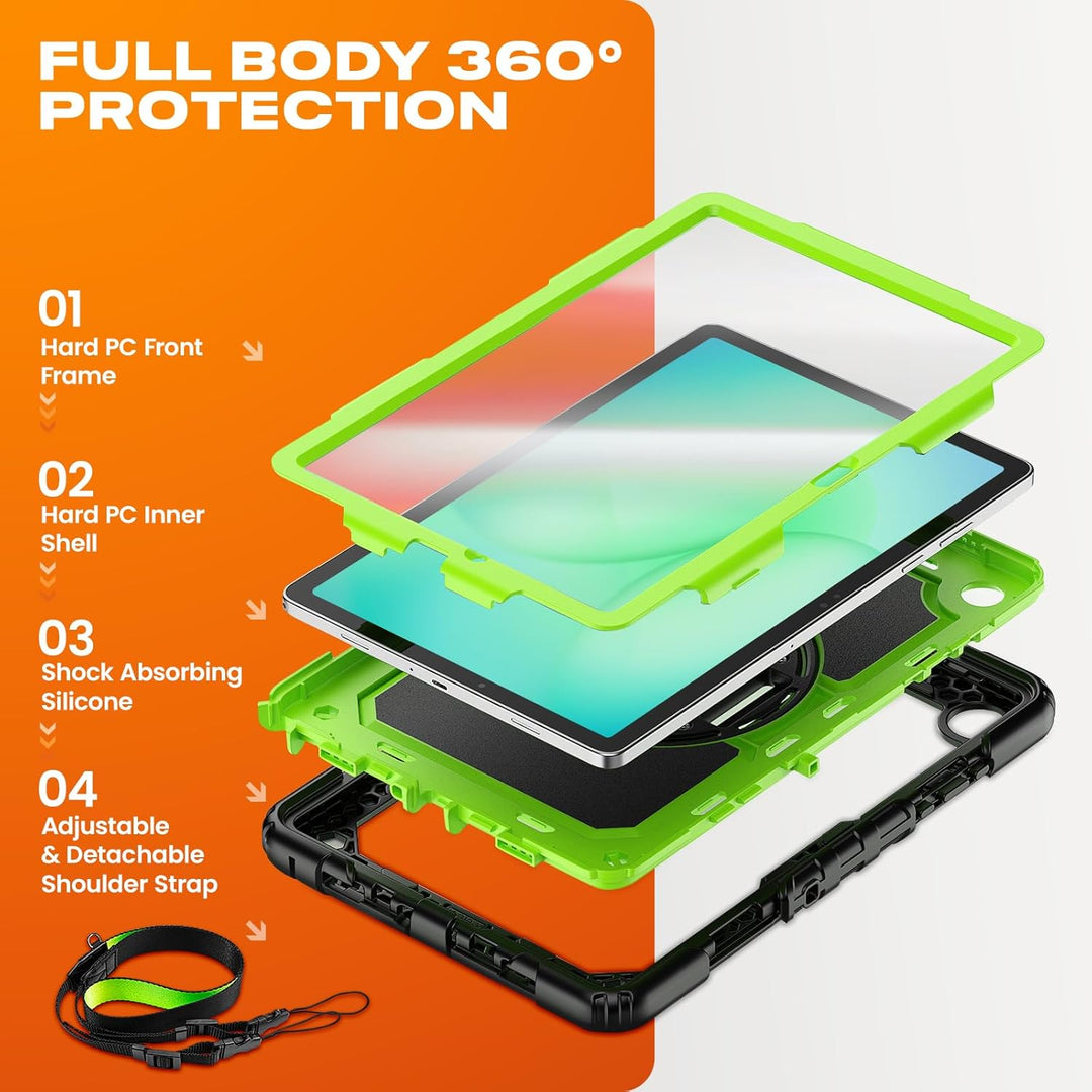 SEYMAC stock Hülle für Samsung Galaxy Tab A11+ Plus/A9+ Plus 11 Zoll 2025/2023, Stossfeste Hülle mit