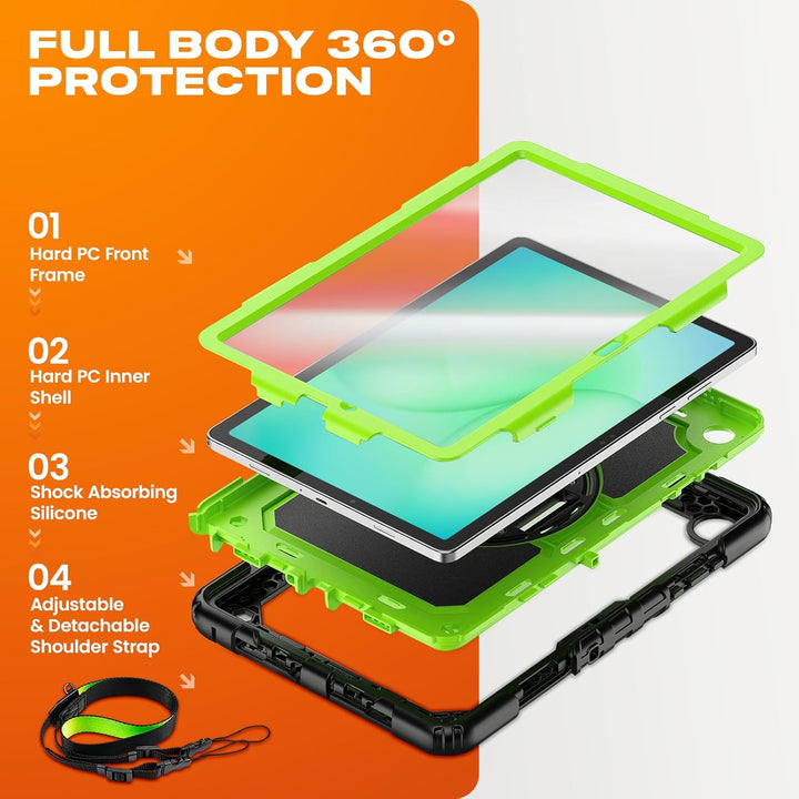 SEYMAC stock Hülle für Samsung Galaxy Tab A11+ Plus/A9+ Plus 11 Zoll 2025/2023, Stossfeste Hülle mit