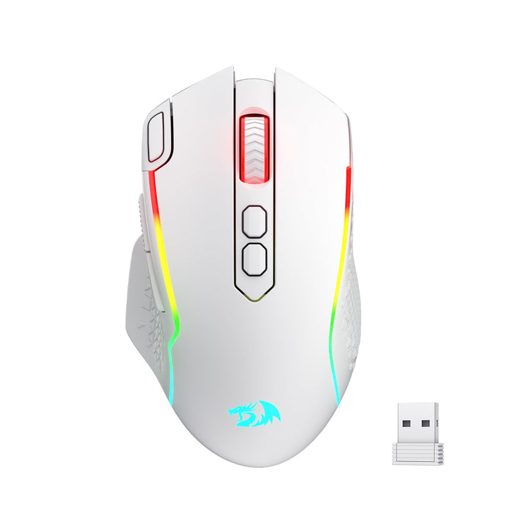Redragon M810 MAX 3-Modi Wireless Gaming Maus, 12000 DPI, kabelgebundene/kabellose RGB-Maus mit Rapi
