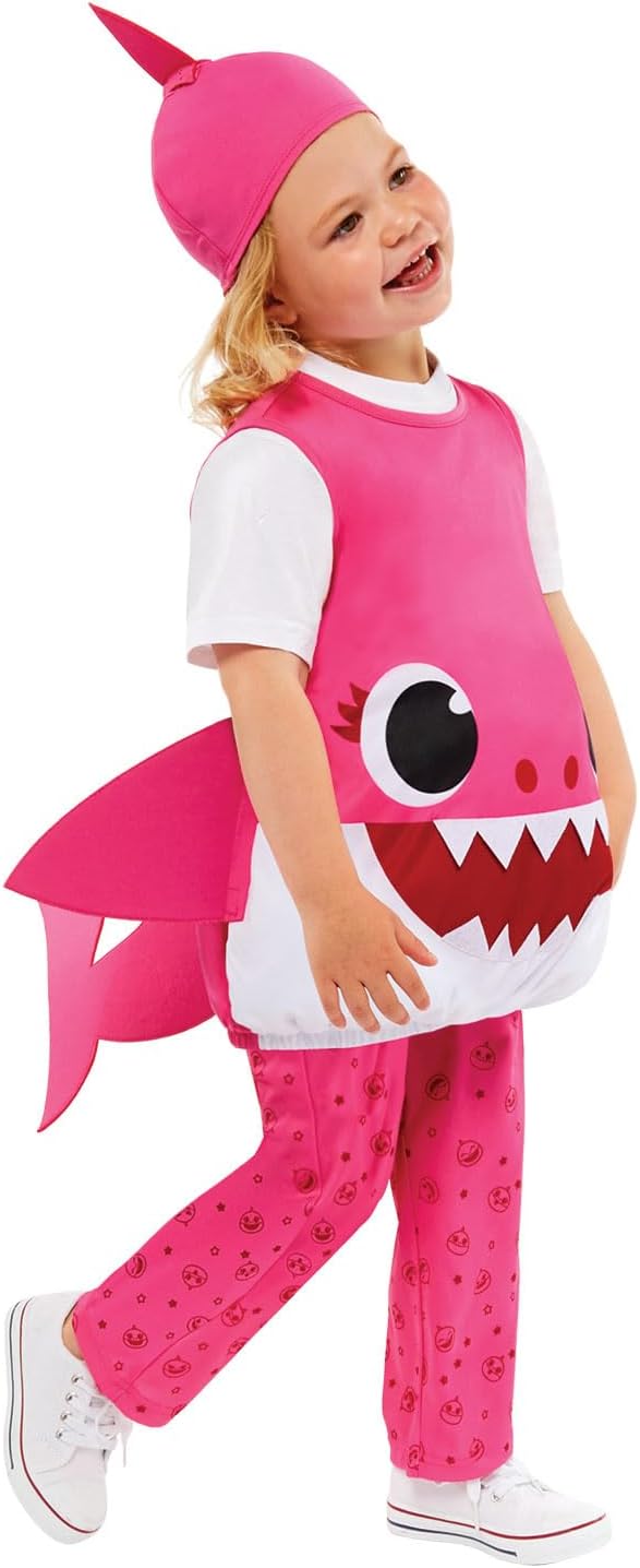 Amscan - Kinderkostüm Mummy Shark, Hai, Baby Shark, Karneval, Fasching, Mottoparty 92, 92