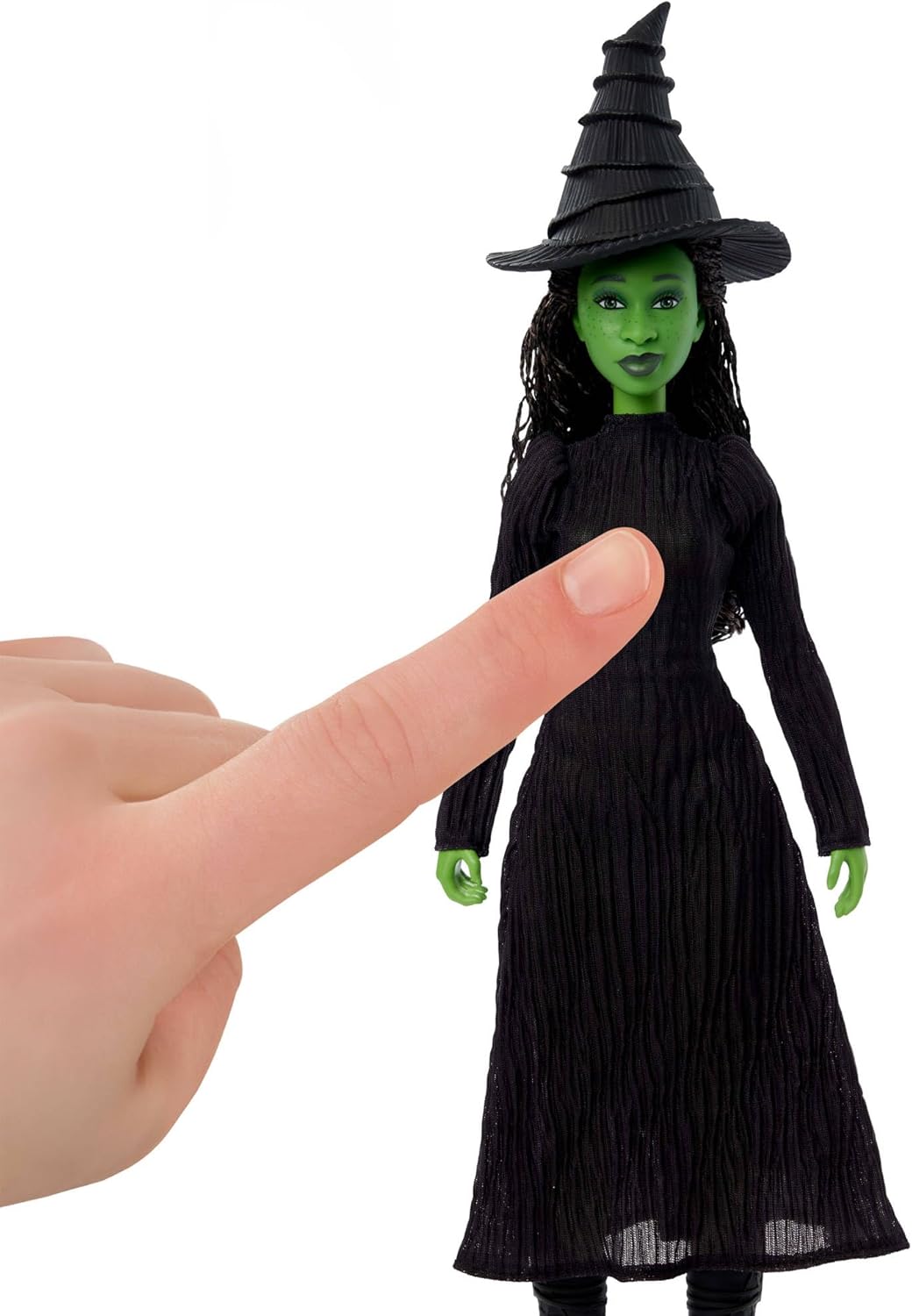 Mattel Singende Wicked Elphaba-Modepuppe und Accessoires, beweglich und mit vom Film inspirierten Lo