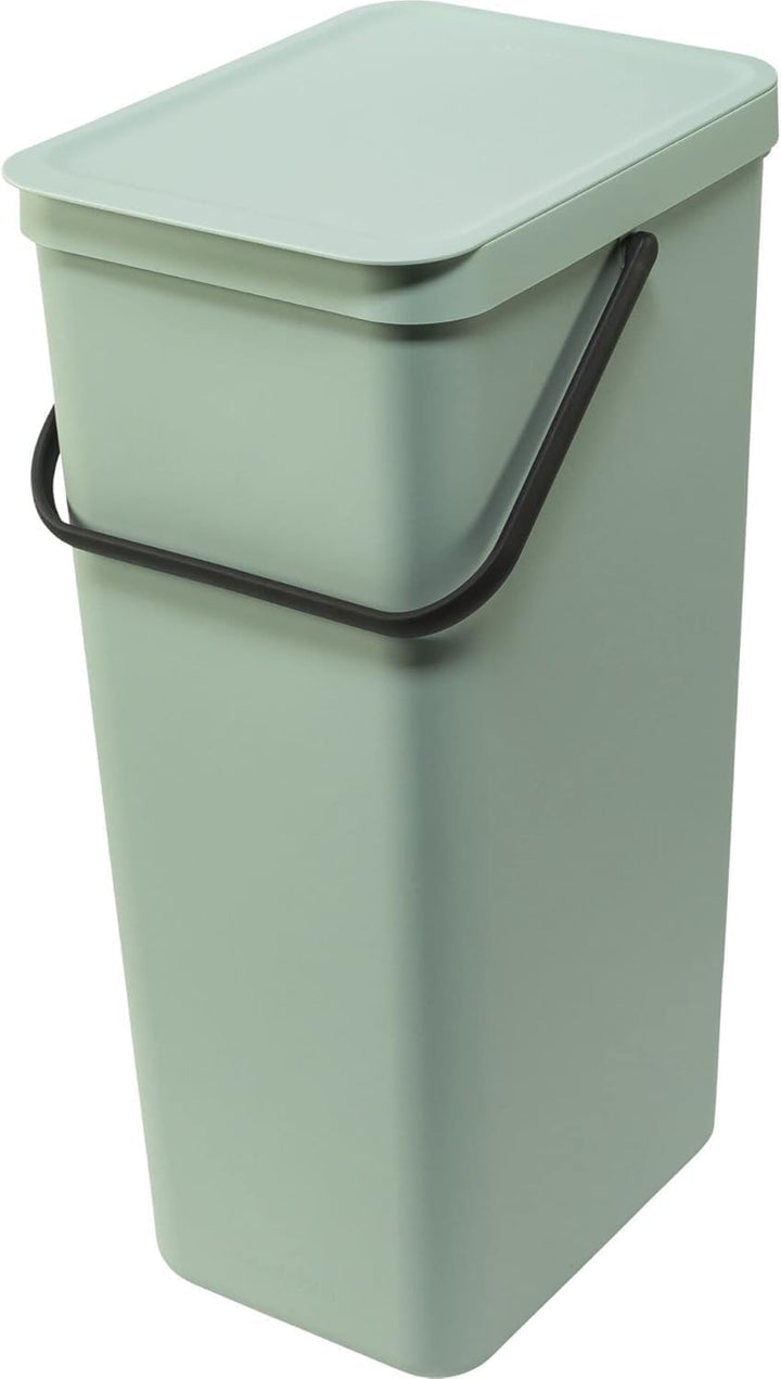 Brabantia - Sort & Go Abfallbehälter 40L - Grosser Recyclingbehälter für die Küche - Tragegriff - Pf
