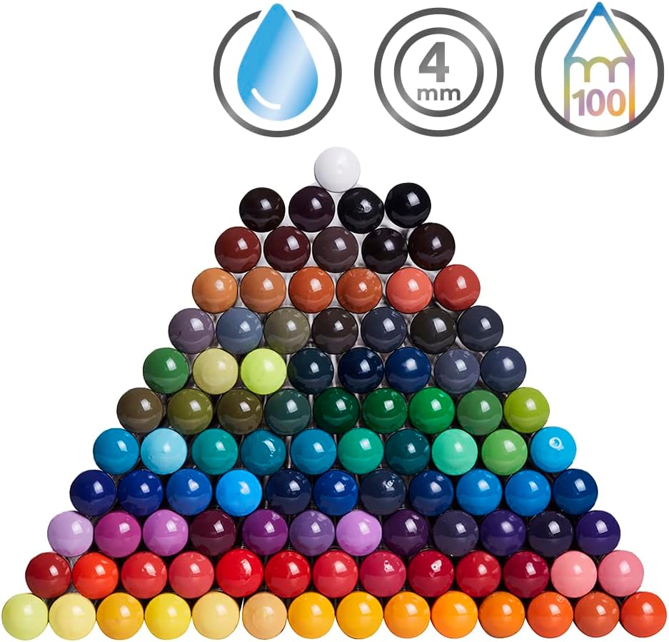 Derwent Inktense Stifte-Set, 100 permanente Aquarellstifte, Premium-Malstifte für Erwachsene, wasser
