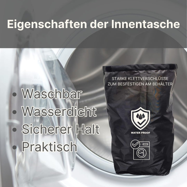 Pfandflaschen Sammelbehälter mit waschbarer Innentasche – Recycling-Behälter für PET-Flaschen und Do
