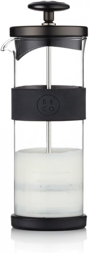Barista and Co Milchaufschäumer mit Silikongriff, Geschützmetall, Acryl