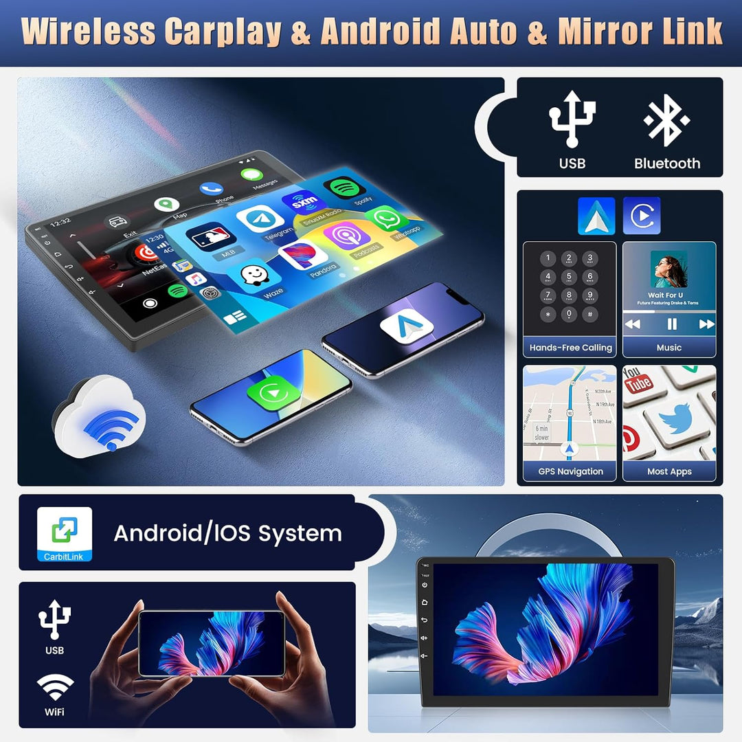 [8Cores 2G+64G] Hikity Autoradio Navi Für Audi A4 S4 RS4 8E B6 B7 2000-2009 Android 15 Touch Display