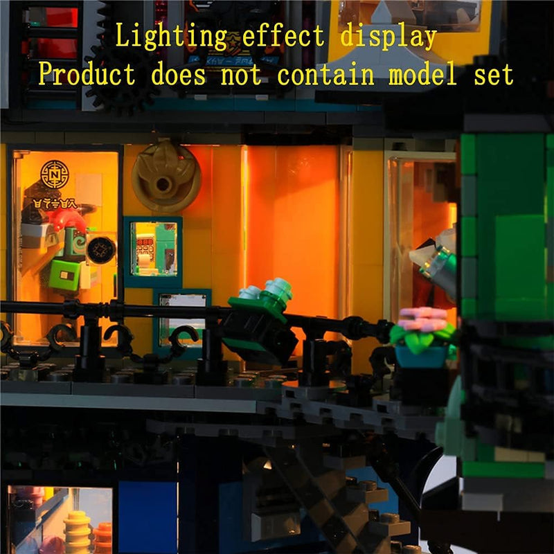 GEAMENT LED-Licht-Set für Ninjago City Gardens (Gärten) Bausteine Modell Kompatibel mit Lego 71741 (