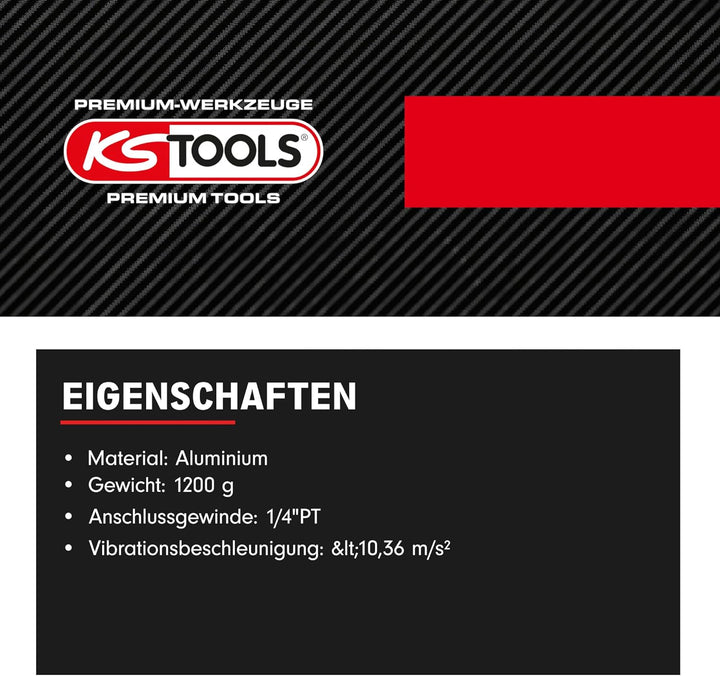 KS Tools 515.1315 1/2" THE miniDEVIL Hochleistungs-Druckluft-Schlagschrauber, 1084Nm Single, Single