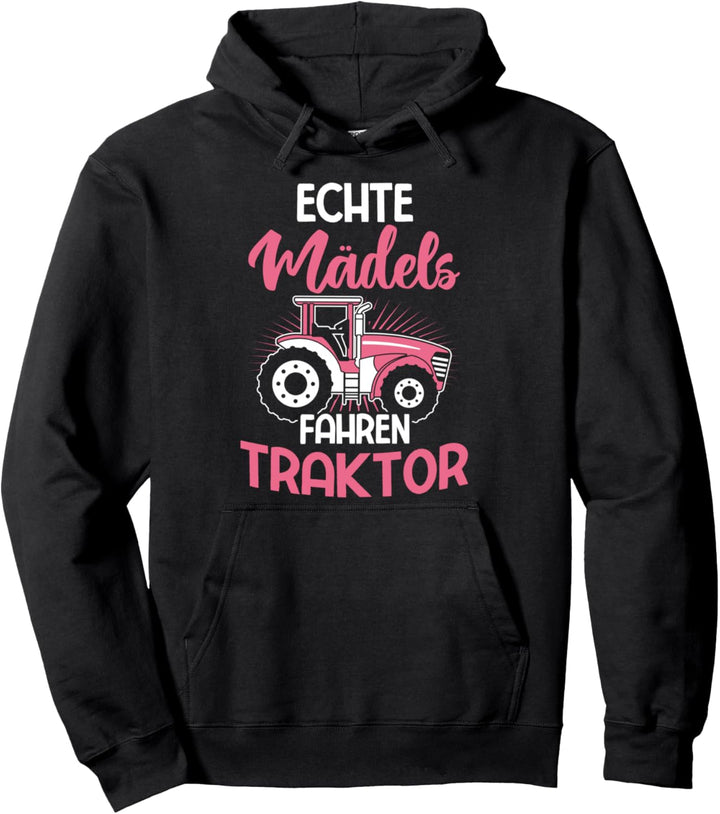 Echte Mädels Fahren Traktor Bauer Landwirt Traktor Pullover Hoodie