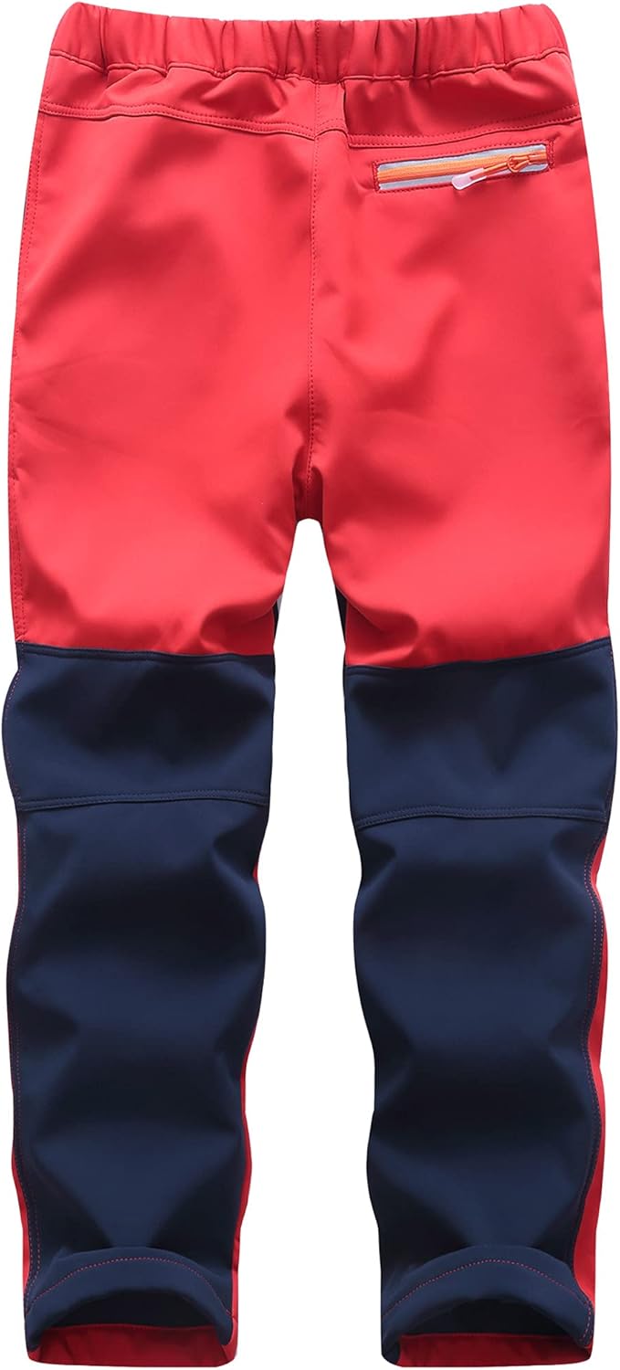 Kinder Jungen Mädchen Softshellhose Outdoorhose mit Fleecefütterung Sporthose Atmungsaktiv Warm Funk