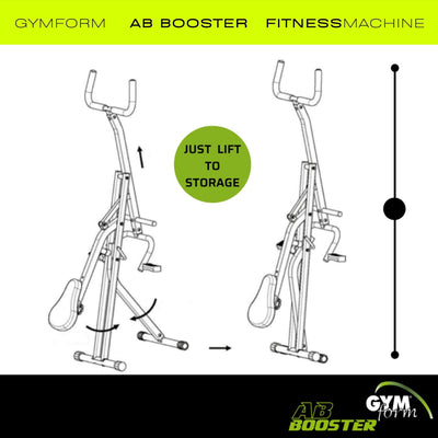 Bauchmuskelgerät GYMFORM AB Booster, Fitnessgerät für Arme, Bauchn, Beine, Rücken, Gesundheit, Cardi