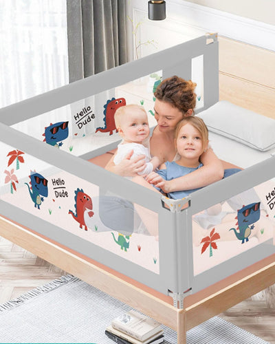 Baby Bettgitter Rausfallschutz Boxspringbett,Bettgitter 180 cm,Luftiges Netz, Kinderbett Kinderbetts