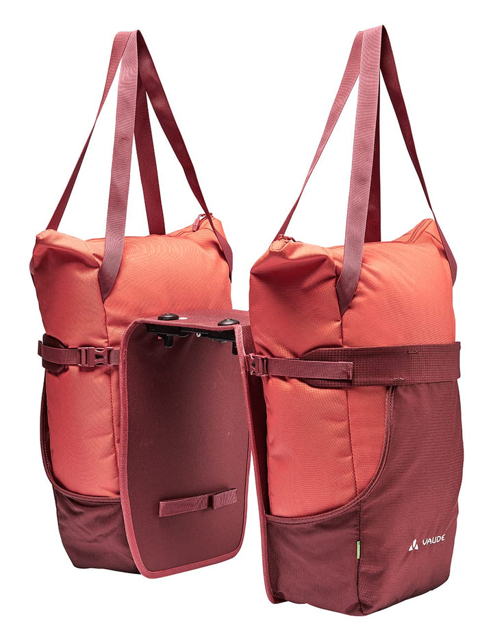 VAUDE TwinShopper - Fahrradtasche mit praktischer Shoppermöglichkeit, 44 Liter - Taschen einzeln nut