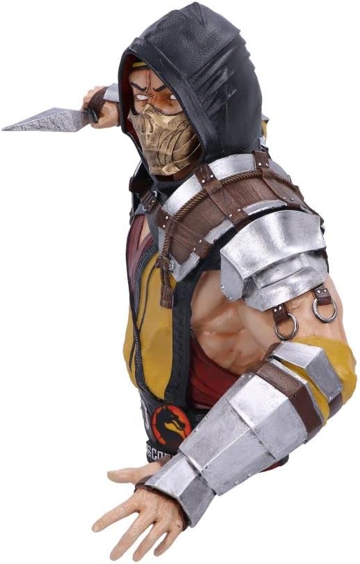 Nemesis Now Offiziell lizenzierte Mortal Kombat Skorpion Büste, gelb, 29,5 cm, Kunstharz