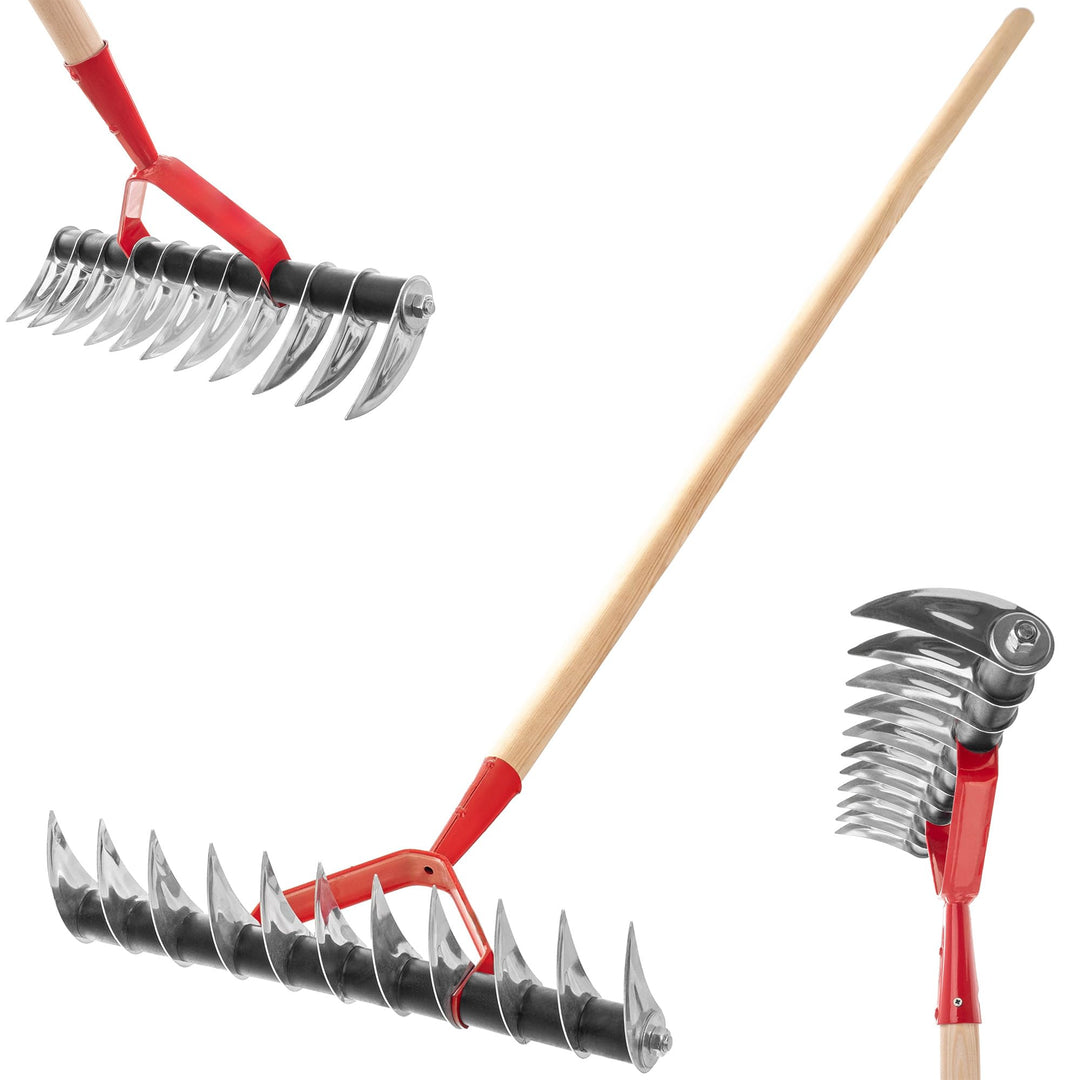 KADAX Rasenlüfter, manueller Vertikutierer für Garten, Rasen, Moos, Gartenzubehör aus Metall, Schnei