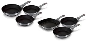 Bratpfannen-Set 3-teilig moonlight Schwarz, Schwarz