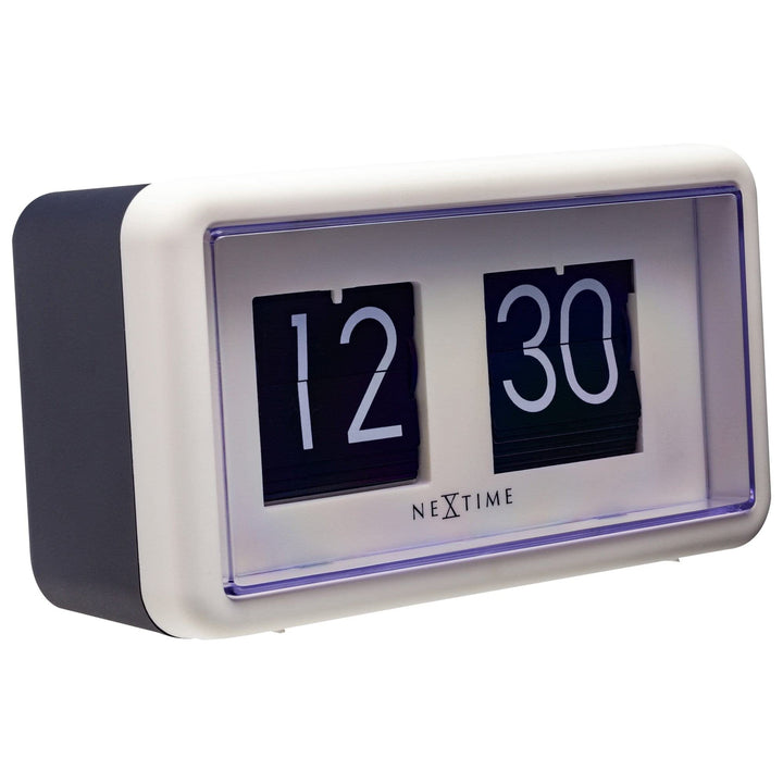 NeXtime 2790 Retro Uhr Aluminium grau, 18cm x 10cm x 7cm