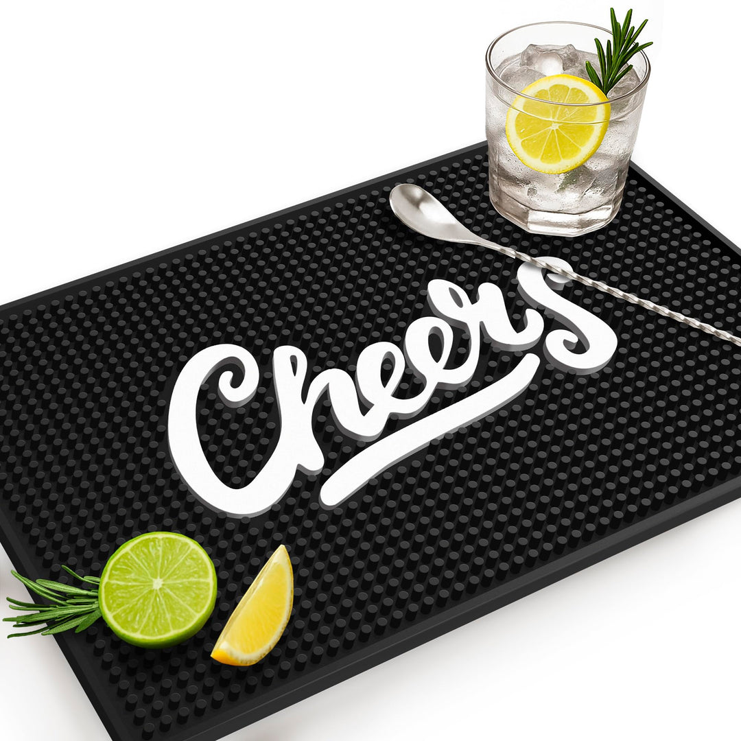Cheers Bar-Matte für Arbeitsplatte, perfekte Bar-Dekoration, ideal für Barkeeper und Hausbar, auslau