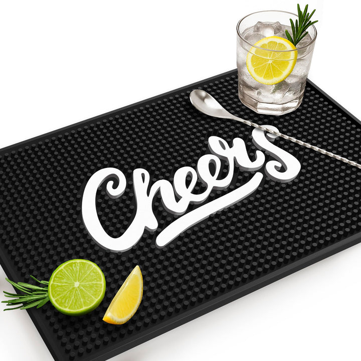 Cheers Bar-Matte für Arbeitsplatte, perfekte Bar-Dekoration, ideal für Barkeeper und Hausbar, auslau