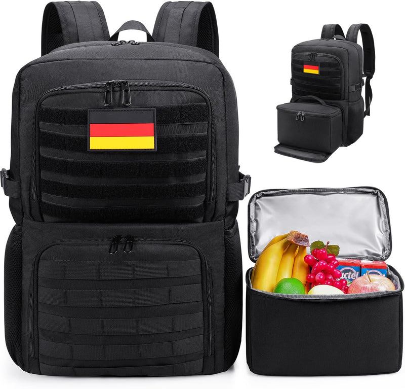 BERTASCHE Lunch Rucksack, Laptop Rucksack mit Kühltasche für 15,6 Zoll, 2-IN-1 Rucksack Herren für A