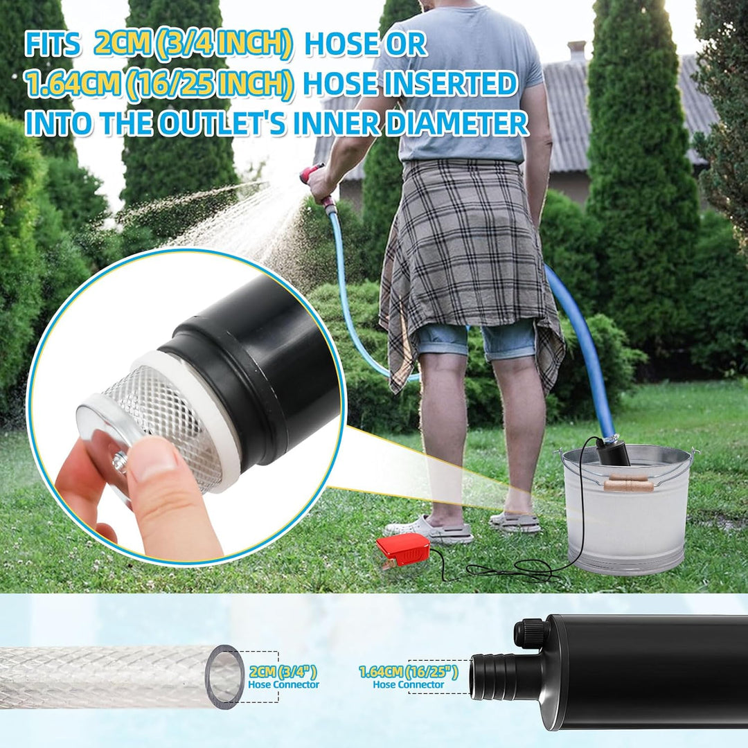 Kabellose Tauchpumpe, kompatibel mit Milwaukee 18-V-Akku, Mini-Wasser-Öl-Pumpenadapter, Dieselöl-Was