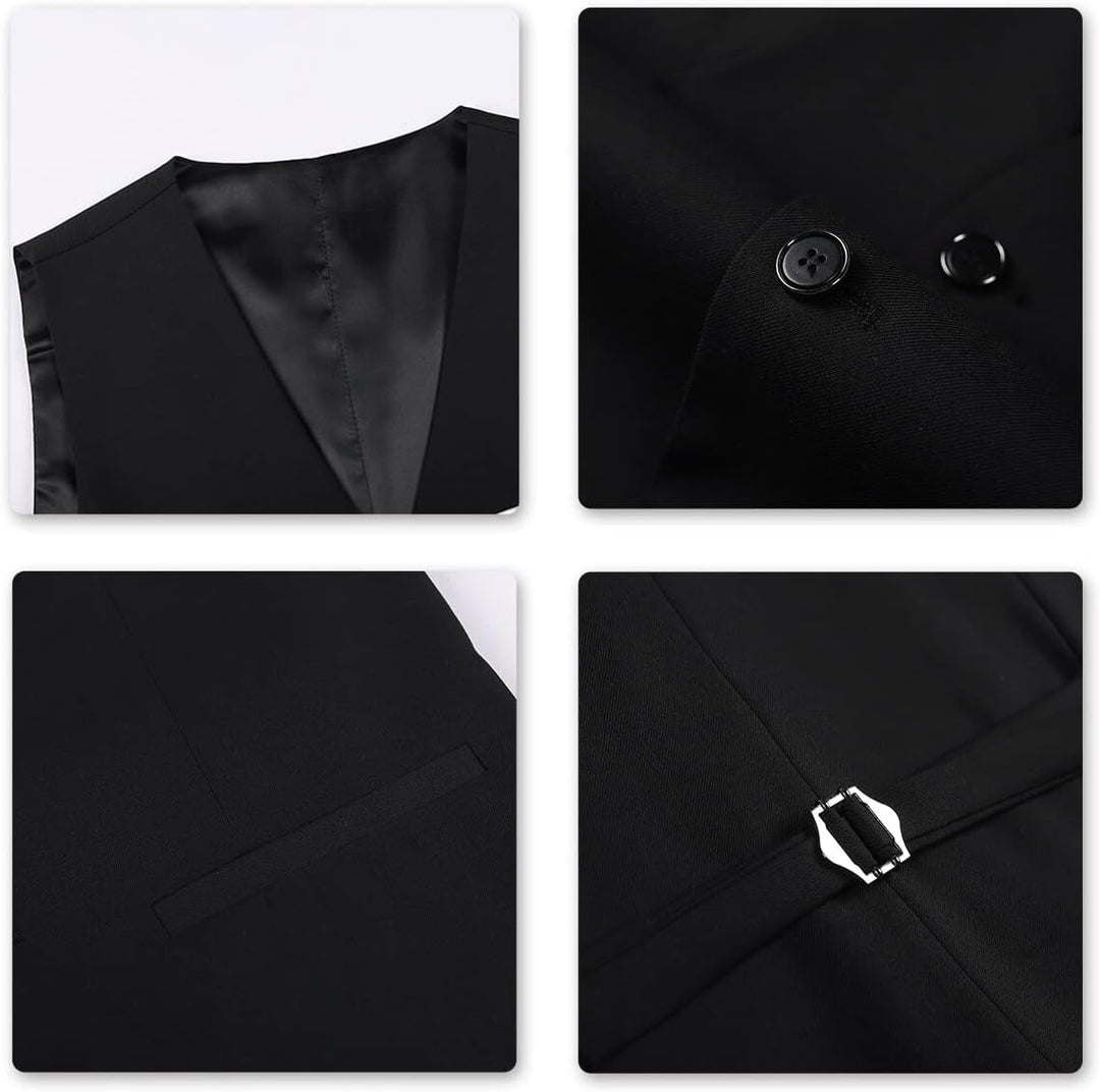 YOUTHUP Anzug Herren 3 Teilig Anzüge Slim Fit 2-Knopf Herrenanzug Modern Formell Sakko Weste Hose fü