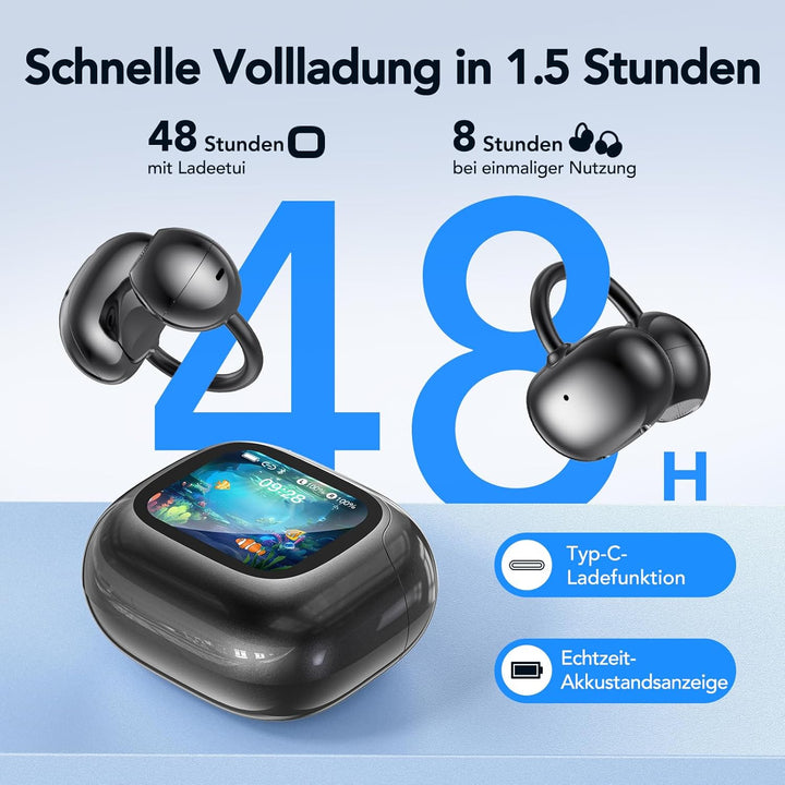 NE32 Ki Übersetzer Kopfhörer mit LCD，3-in-1 Übersetzungskopfhörer，150 Sprachen mit 9 Übersetzungsmod