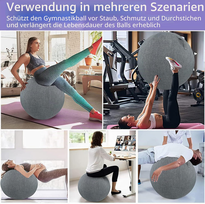 ZOSONET Sitzball Abdeckung,55cm 65cm 75cm Gymnastikball Bezug für Sitzball Fitnessball,Faltbar Sitzb