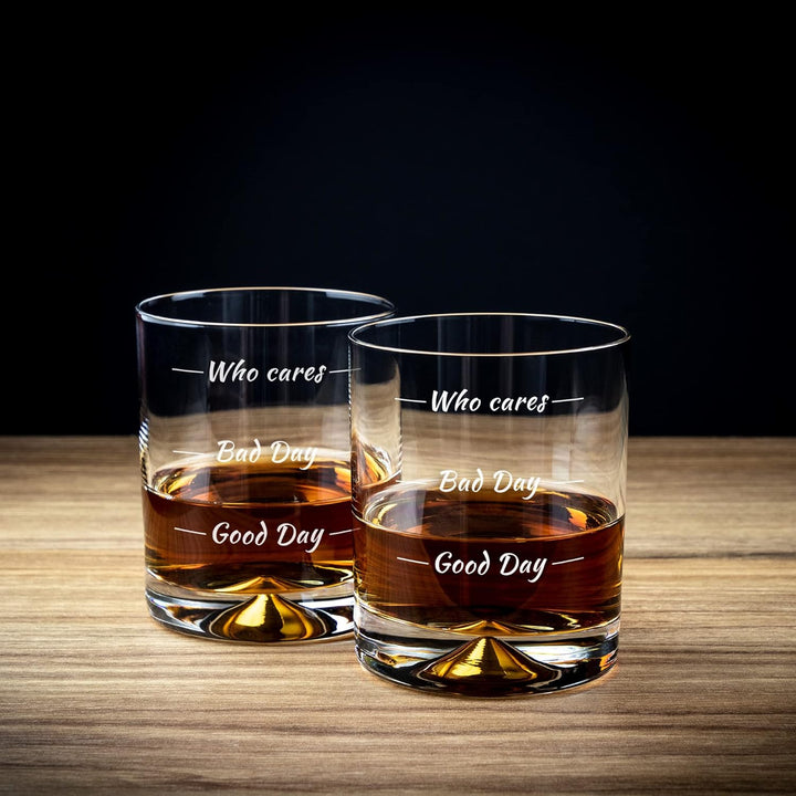 Froster Guitar Whisky Set – Who Cares, 2 Gläser mit Füllhöhen, Flachmann, 4 Whisky-Steine, Eiszange,
