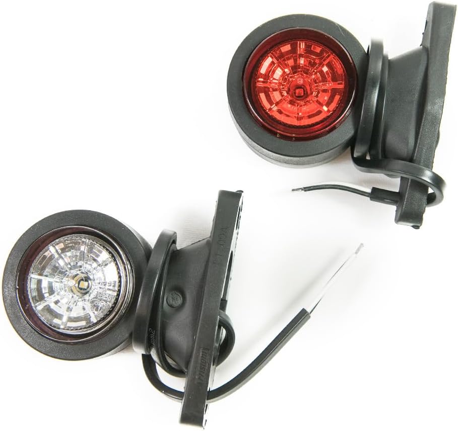 2 x LED Gummi Begrenzungsleuchte Seitenleuchte 12V 24V mit E-Prüfzeichen Positionsleuchte Auto LKW P
