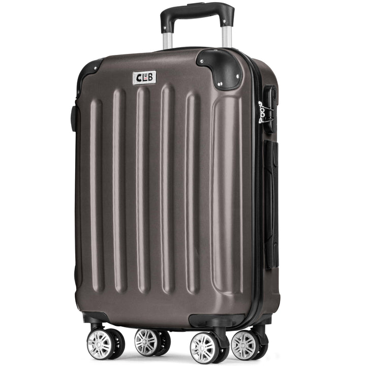 POSH Koffer mittelgross aus ABS - Leichter Hartschalen Trolley 65x45x25 cm - Reisekoffer 62L mit Zah