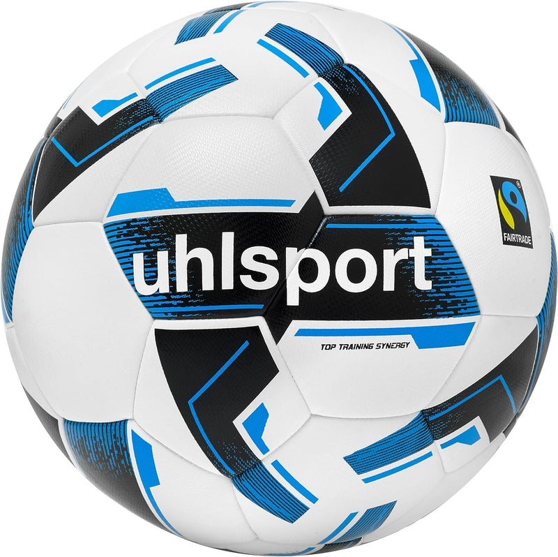 uhlsport Unisex – Erwachsene 100175601 Fussball 4 weiss/schwarz/blau, 4 weiss/schwarz/blau