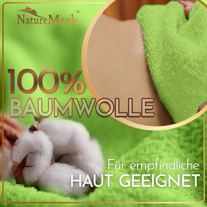 NatureMark 2er Pack SAUNATÜCHER Premium Qualität 80x200cm SAUNATUCH Sauna-Handtuch Doppelpack Farbe: