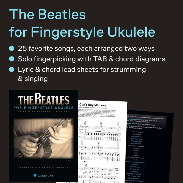 The Beatles for Fingerstyle Ukulele, Taschenbuch