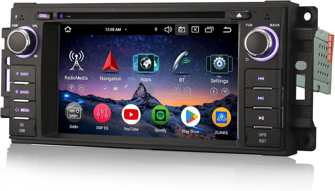 Android 16 Autoradio GPS Für Jeep Wrangler Chrysler 300C Dodge Challenger | Autoradio Bluetooth Dodg