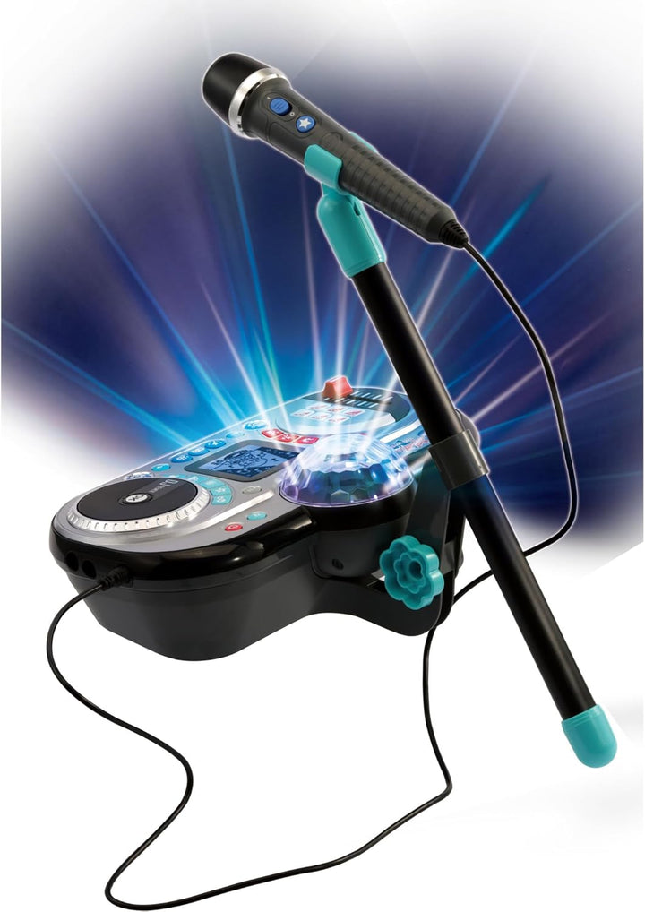 VTech Kidi Super Star DJ Studio Black – 10-in-1 Karaokespielzeug mit Mikrofon, abnehmbarem DJ-Mischp